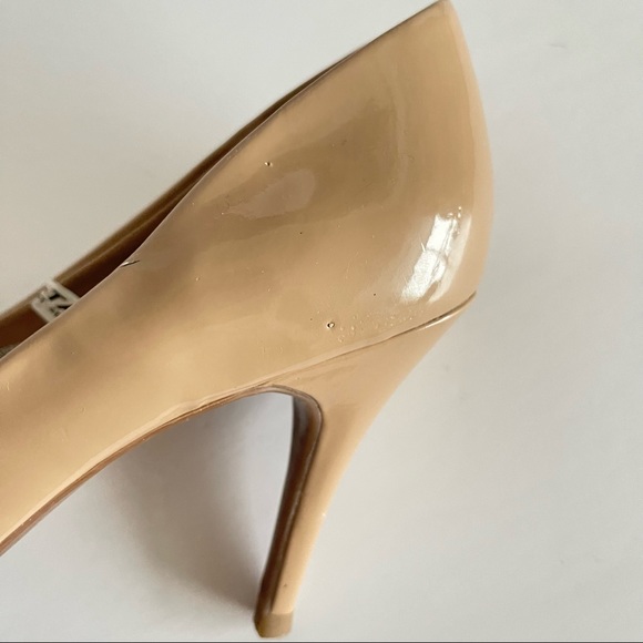Mossimo nude heels with high gloss patent leather look, size 6 - Picture 6 of 8
